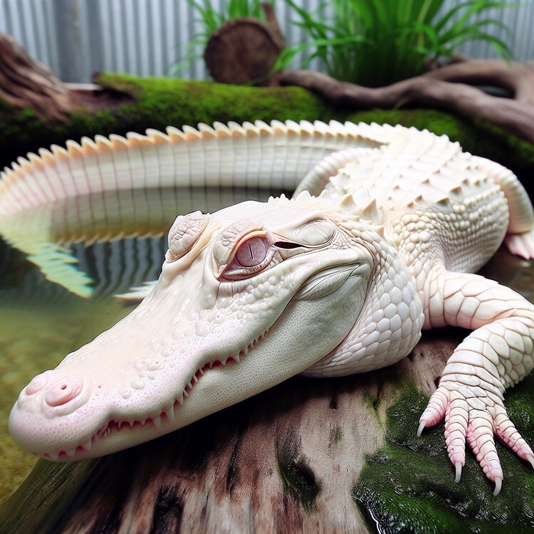 A white alligator, one of only seven in the world, has been born at Gatorland in Orlando, Florida, leaving experts amazed.