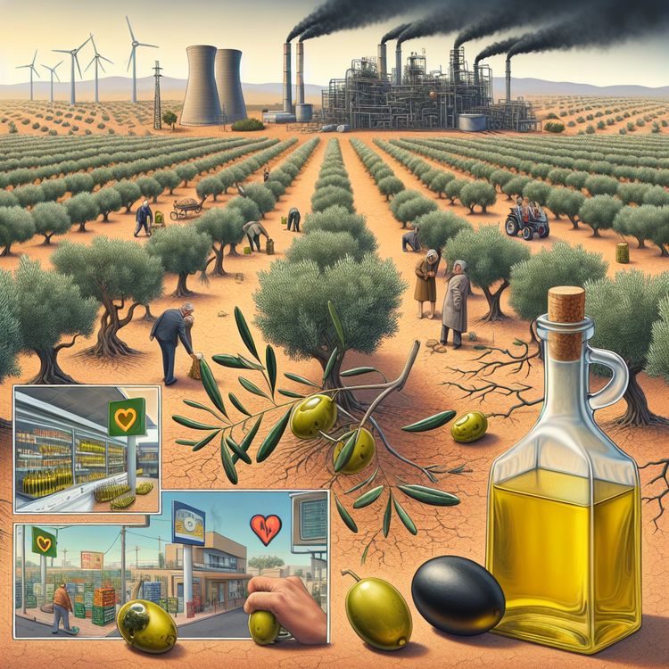 Severe drought in Spain causes olive oil prices to soar, impacting production and consumption worldwide.