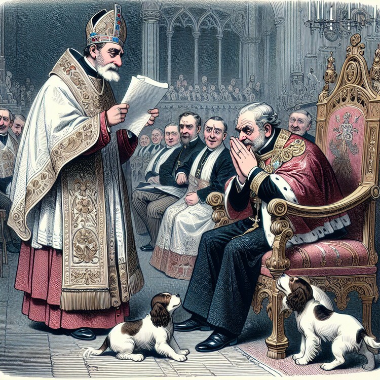 Archbishop of Canterbury forgets words during rehearsal for King's Coronation, King Charles finds it amusing.