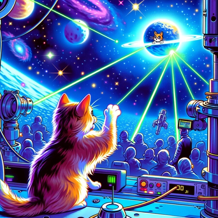 Nasa successfully beams ultra high-definition video of cat from deep space using laser technology.