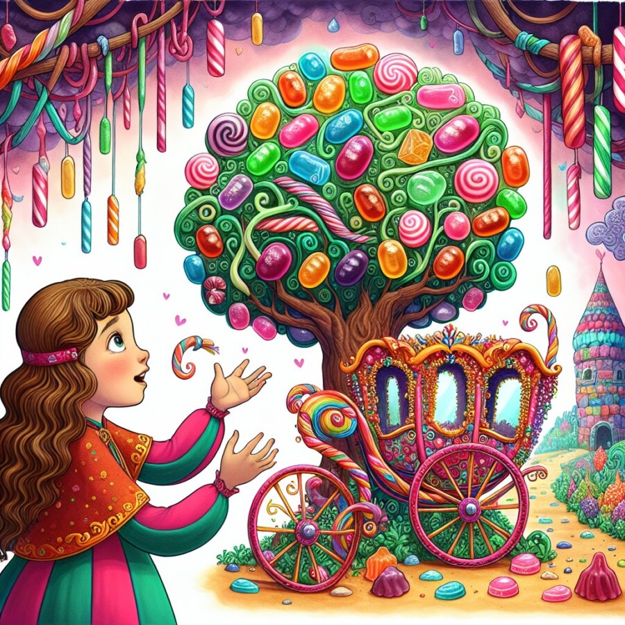 A little girl named Mia embarks on a magical adventure through the Candy Kingdom after awakening a Jelly Bean Tree.