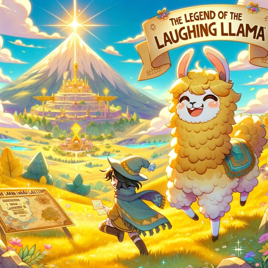 In Llamalandia, the Laughing Llama embarks on a quest to find a hidden treasure that spreads joy.