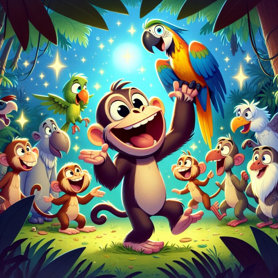 Milo the mischievous monkey and Polly the Parrot become best friends, spreading laughter and joy throughout the jungle.
