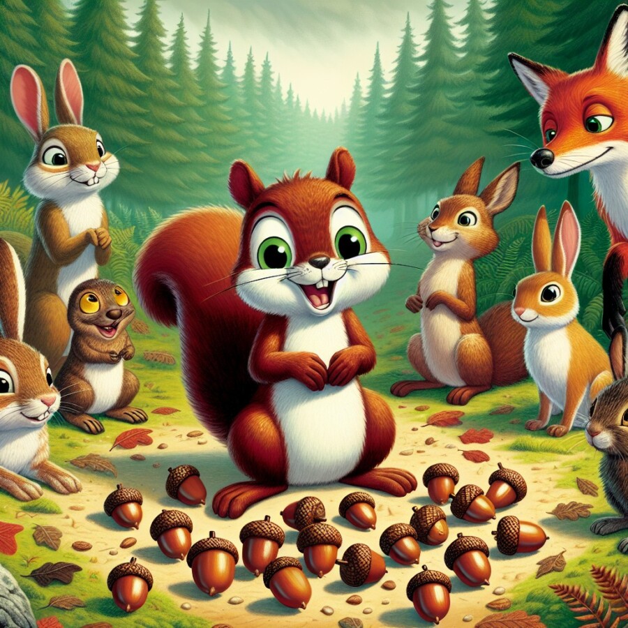 Sammy the squirrel embarks on a thrilling scavenger hunt, discovering that the true treasure is friendship.