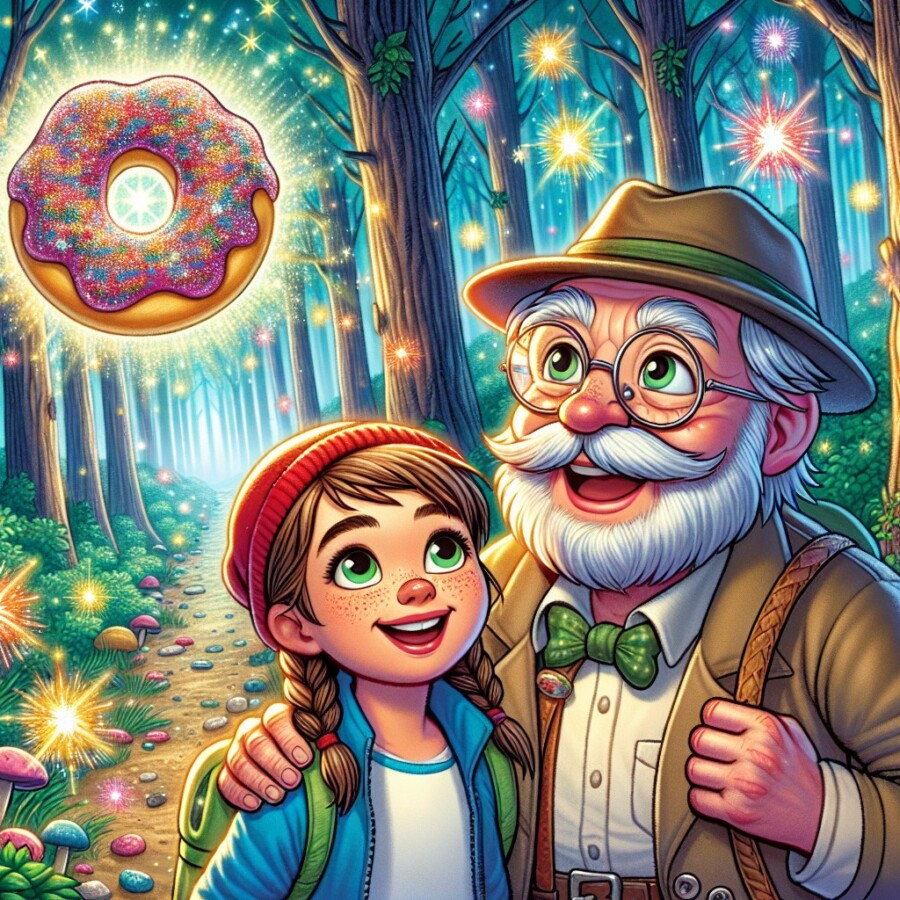A dazzling doughnut brings magic and happiness to a sleepy town, teaching the power of kindness.