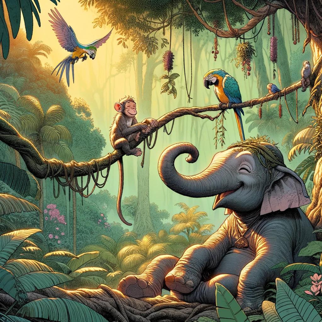 Ella the elephant's friends, Max the monkey and Polly the parrot, come to her rescue when she gets an earache from a cheeky bug.