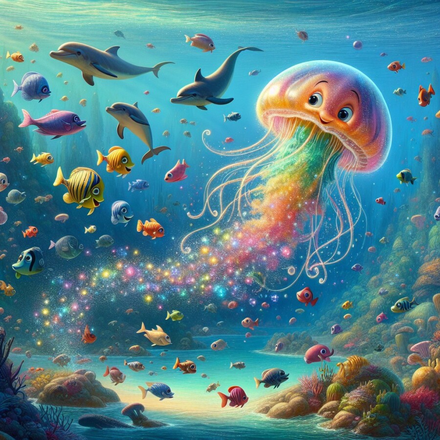 A jolly jellyfish named Finley gets lost in the deep sea but finds new friends along the way.
