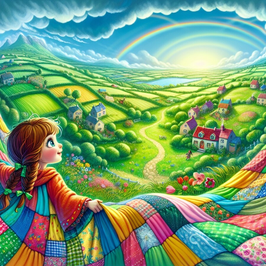 A little girl named Lily embarks on a magical adventure along the Patchwork Path.