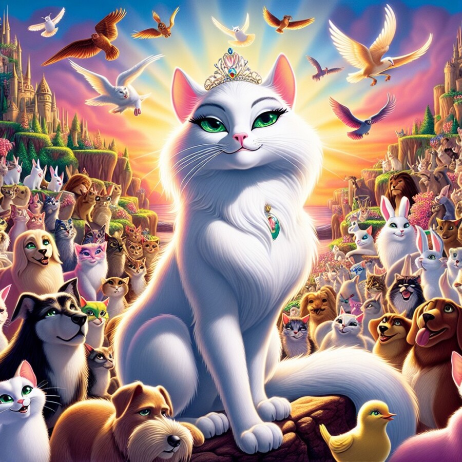 Whiskers, the Queen of Cats, unites animals of all kinds and teaches them the power of compassion.