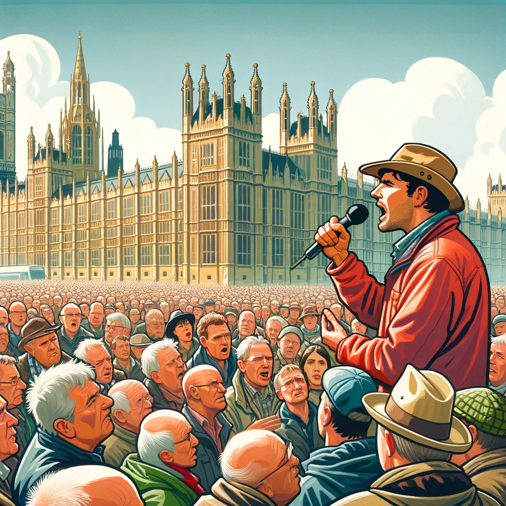 Farmers gathered at the Houses of Parliament to protest against the lack of support for UK food production, warning that this could be their last harvest.