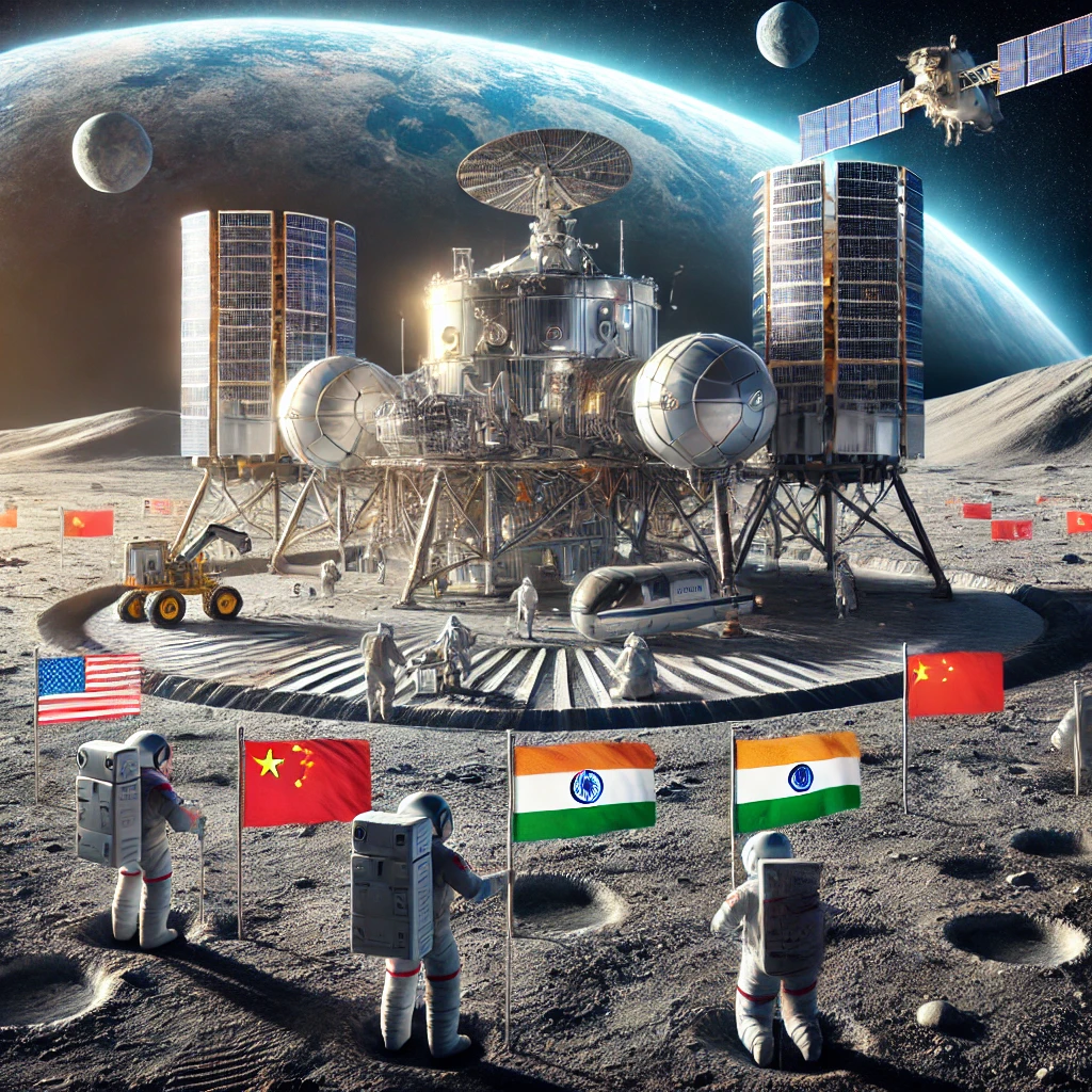 The race to exploit the Moon's resources raises questions about ownership and the need for international cooperation.