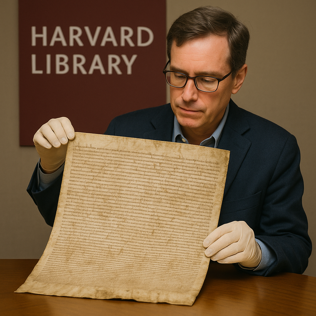 Harvard Law Library's misidentified document is confirmed as an original Magna Carta, worth millions.
