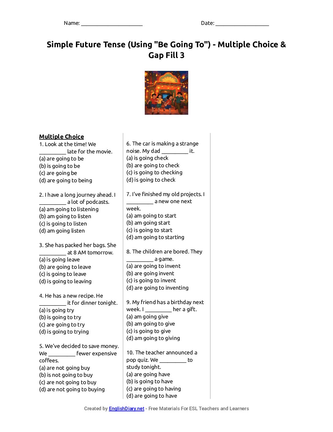 Preview of Simple Future Tense (Using