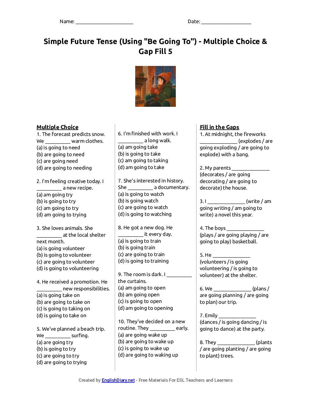 Preview of Simple Future Tense (Using