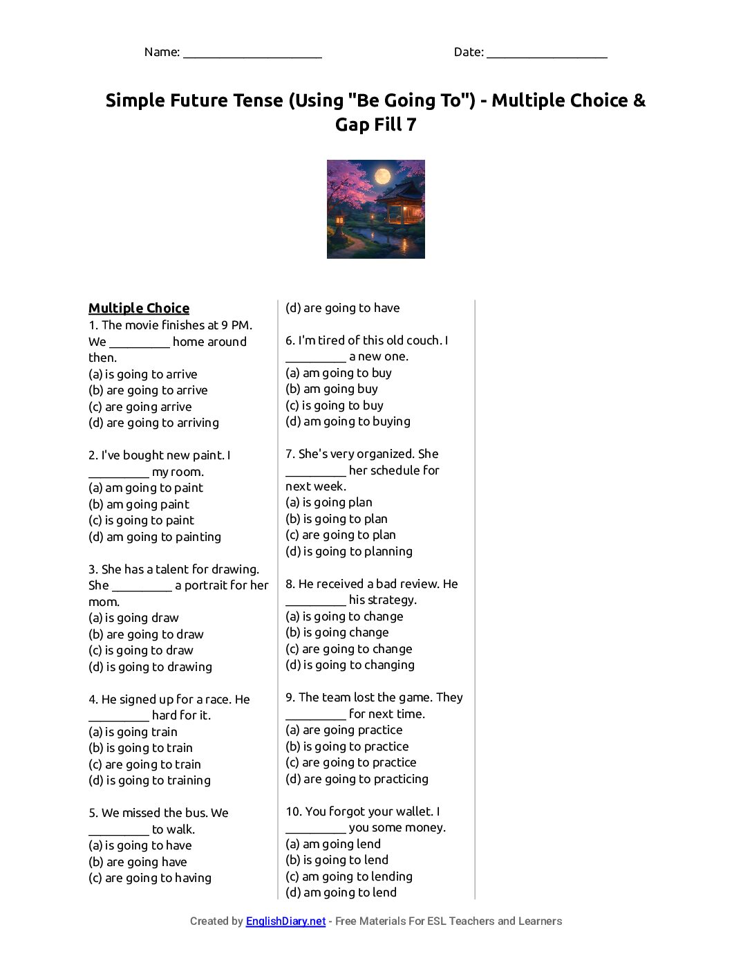 Preview of Simple Future Tense (Using 