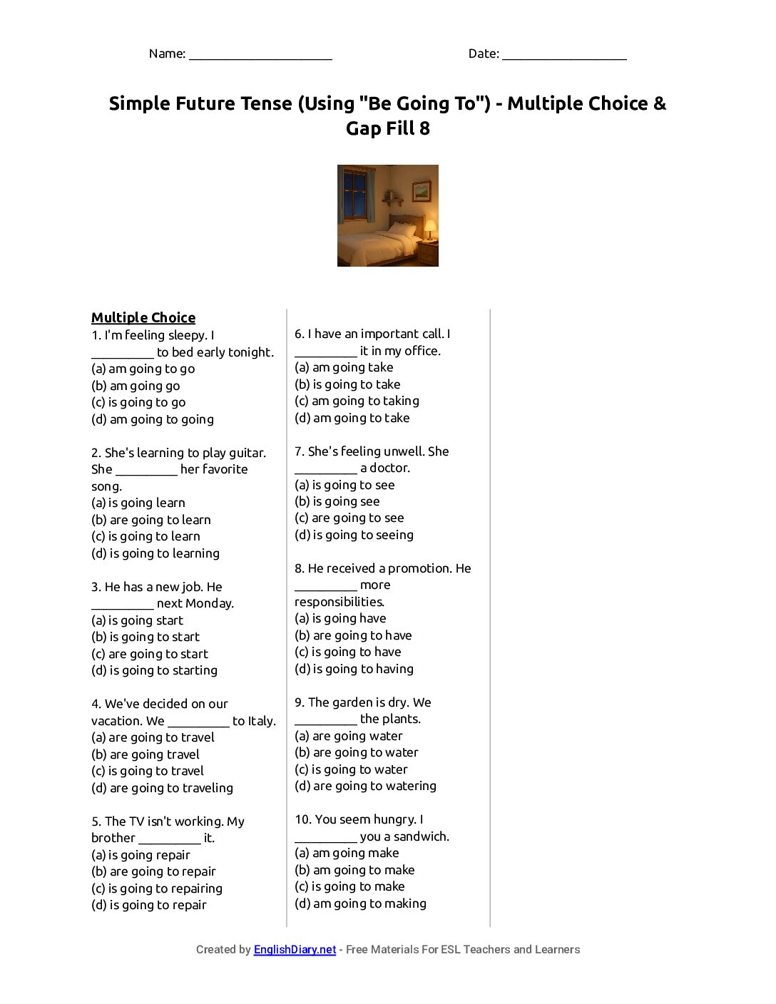 Preview of Simple Future Tense (Using 