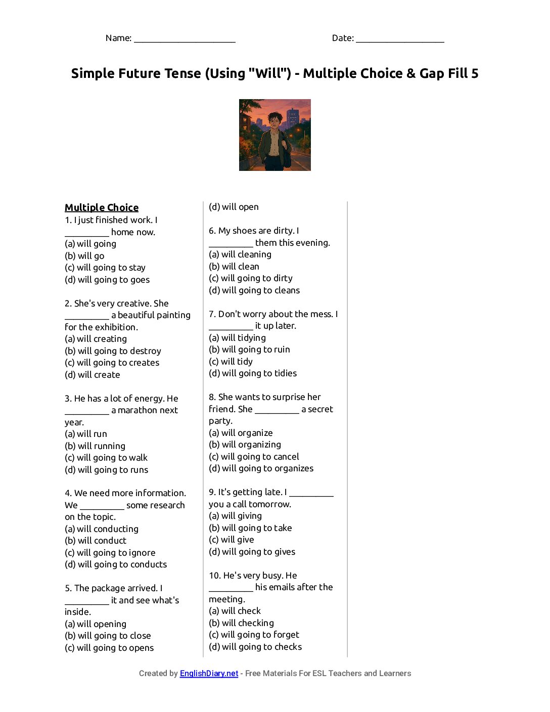Preview of Simple Future Tense (Using