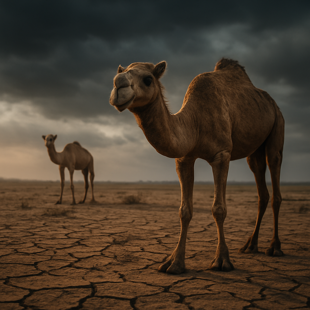 Camels in Africa face challenges due to climate change.