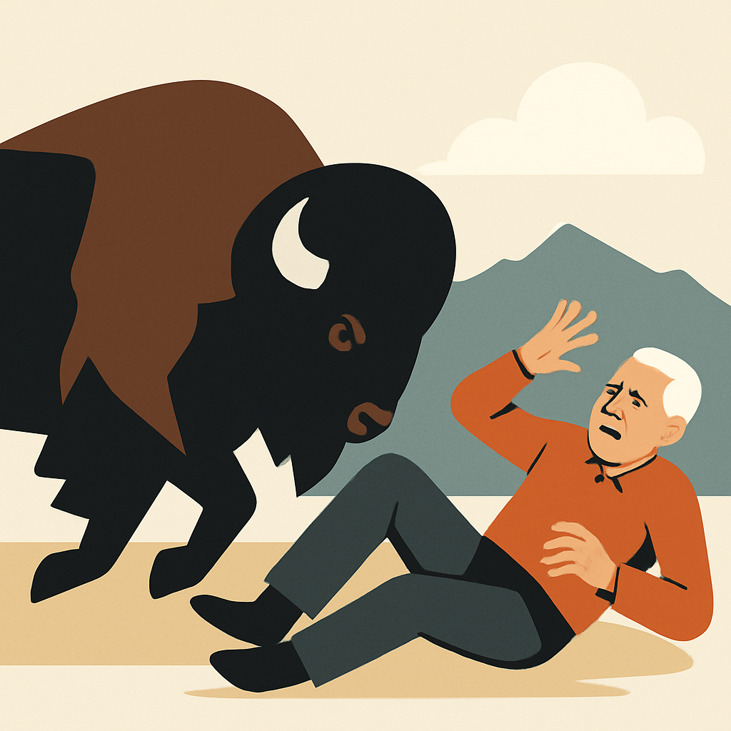 A bison attack in Yellowstone National Park injured a 65-year-old man.