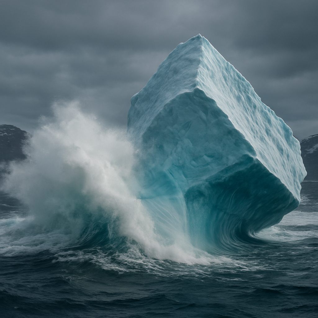 A giant iceberg near Ilulissat flipped, creating large waves.