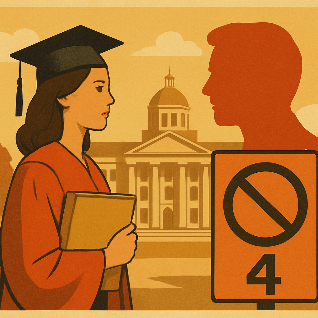 New visa rules will limit students' stay to four years.
