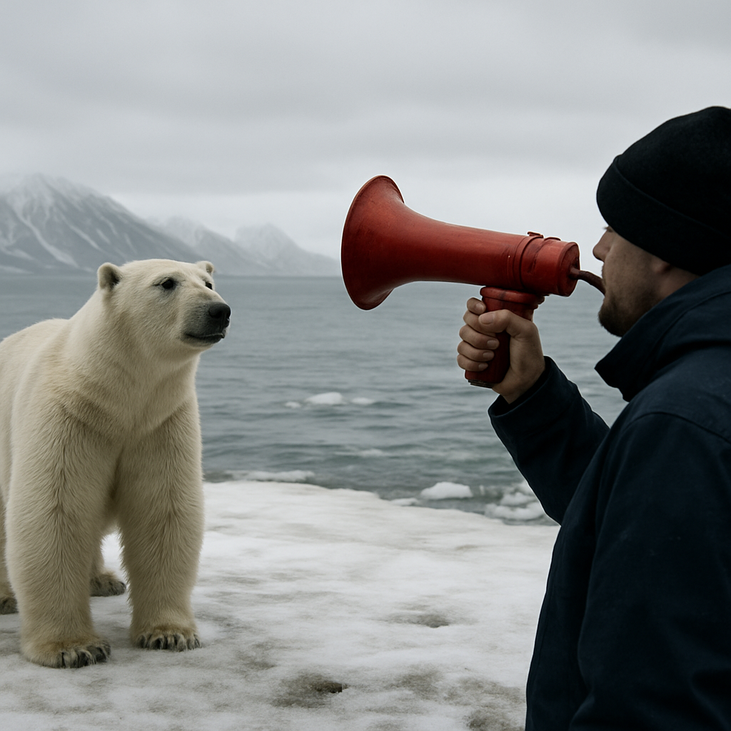 Individual fined for using foghorn to disturb polar bear.