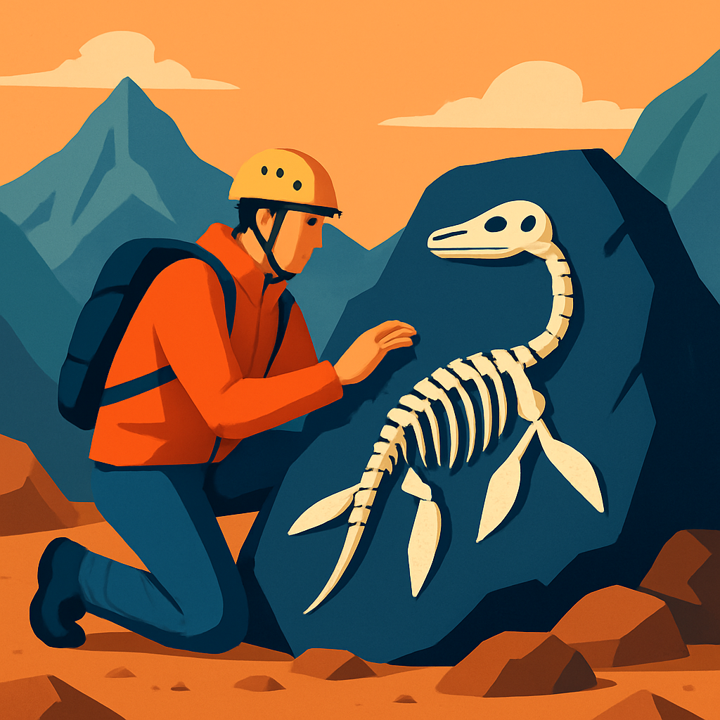 Matthew Myerscough, once a climber, discovered a rare plesiosaur fossil.