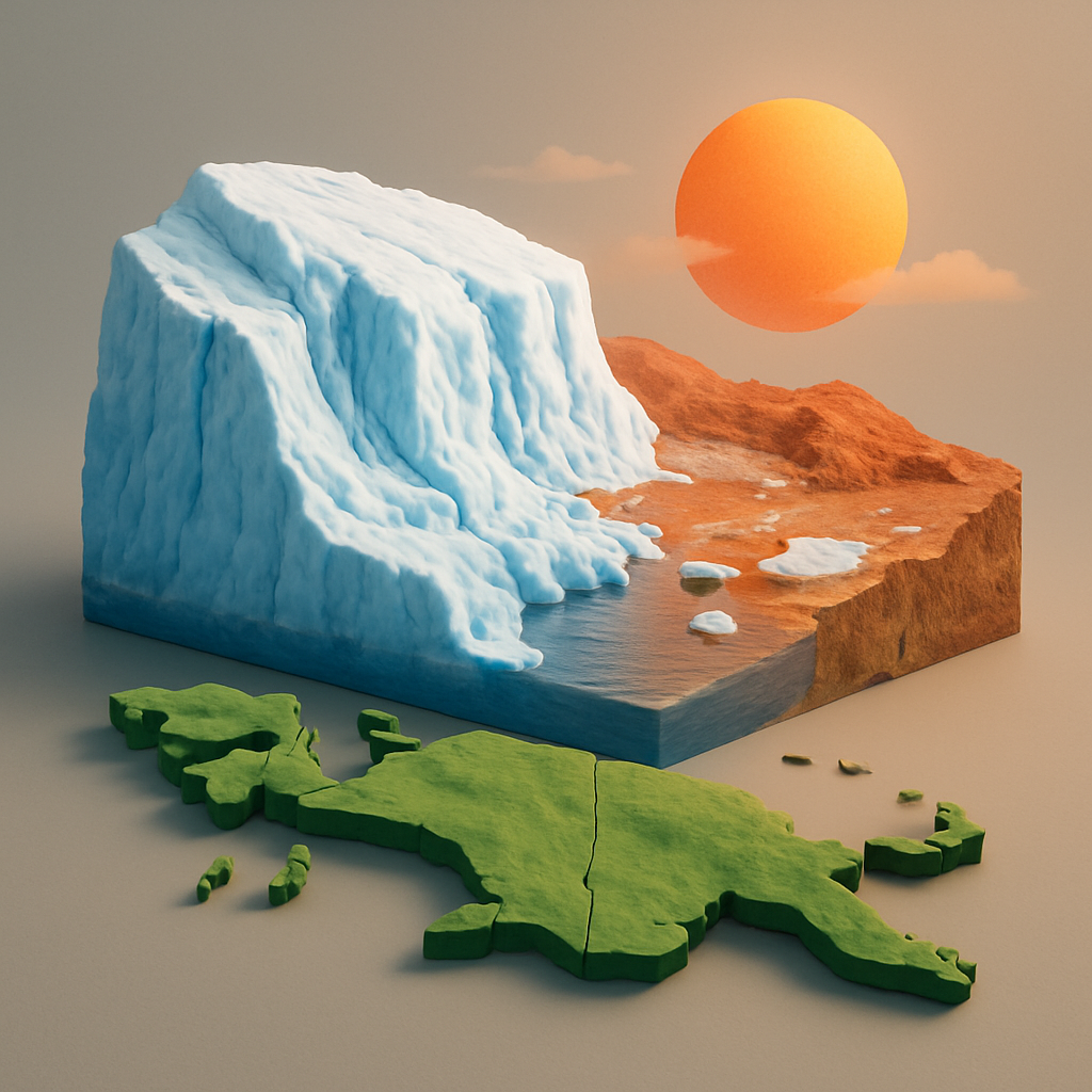 Glaciers in Papua are disappearing due to global warming.