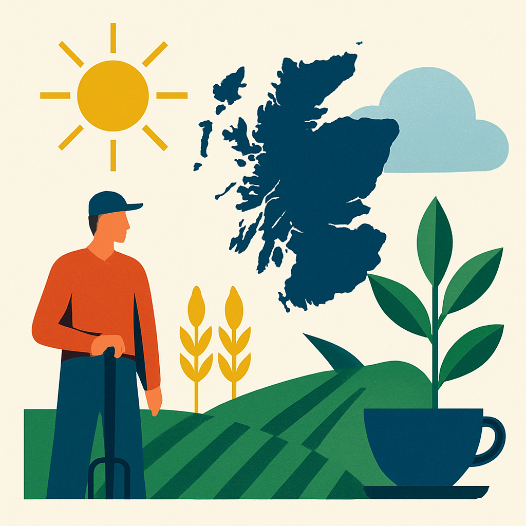 Scotland's climate may benefit future farming and tea growing.