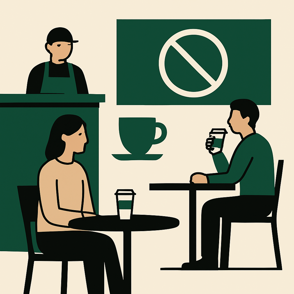 Starbucks in China now requires buying something to use their seating.